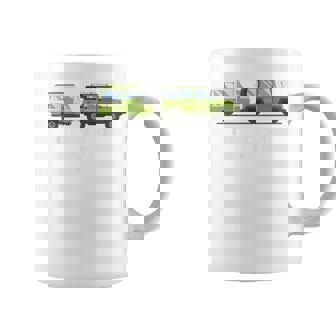 RV There Yet Camper Trailer Behind 4 Wheel Drive Vehicle Tee Graphic Print Coffee Mug - Monsterry
