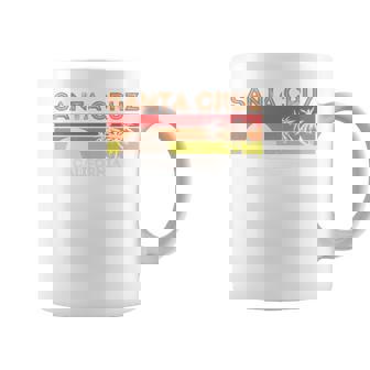 Santa Cruz California Retrointage Sunset Beach 70S 80S Manga Larga Taza de café - Regaloses