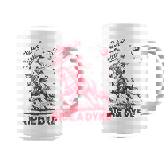 Save a Horse Ride A Dyke Retro Lesbian Cowgirl Quote Graphic Print Coffee Mug - Monsterry