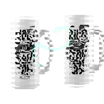 Scales And Steady Sips Snake Tea Lovers Graphic Print Coffee Mug - Monsterry