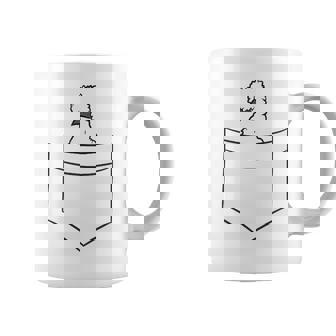 Silkie Chicken In A Pocket Cute Pocket Silkie Chicken Graphic Print Coffee Mug - Monsterry