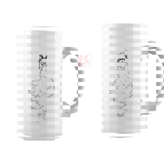 Silkie Mom Cool Silkie Chicken With Red Bandana & Glasses Graphic Print Coffee Mug - Monsterry