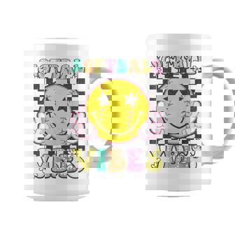 Softball Vibes Softball Retro Groovy Game Day Girls Women Coffee Mug | Mazezy