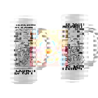 More Spaghetti Less Upsetti Cute Cat Quote Coffee Mug | Seseable CA