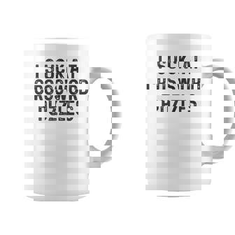 I Suck At Crossword Puzzles Lover Women Men And Kids Tank Top Graphic Print Coffee Mug - Monsterry