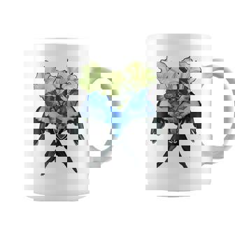 Swallowtail Birds With Morning Glories And Angel's Trumpets Tank Top Graphic Print Coffee Mug - Monsterry