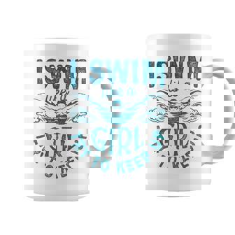 I Swim Like A Girl Try To Keep Up Natación Nadador Taza de café - Regaloses