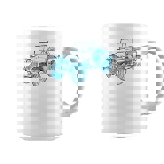 T-Shirt With Artwork Depicting Classic Four-Wheel Drive Ca Graphic Print Coffee Mug - Monsterry