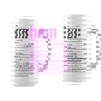 Thanksgiving Christmas Ham Nutritional Facts Graphic Print Coffee Mug - Monsterry