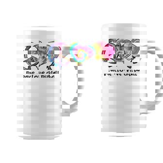 Tie Dye Peace Love Pickleball Lovers Cute Pickleball Tank Top Graphic Print Coffee Mug - Monsterry