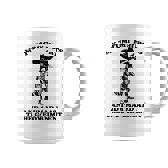 My Tummy Hurts And I'm Mad At The Government Cowboy Raccoon Coffee Mug - Monsterry