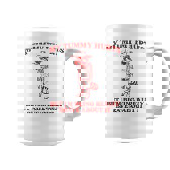 My Tummy Hurts But I'm Being Really Brave Raccoon Cowboy Coffee Mug - Monsterry