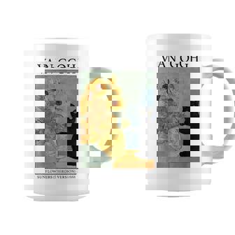 Van Gogh Black Cat With Sunflowers Cat Coffee Mug - Thegiftio