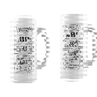 Vintage 1970 55 Años Las Leyendas Nacen En Abril 1970 Taza de café - Regaloses