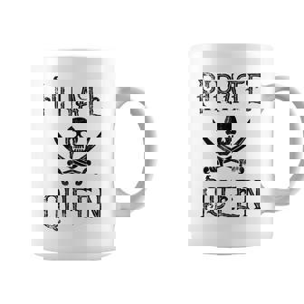 Vintage Pirate Queen Skull Swords Lake Lover Tank Top Graphic Print Coffee Mug - Monsterry