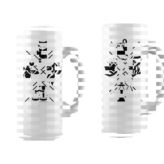 Virtudes Estoicas Sabiduría Templanza Justicia Coraje Estoicismo Taza de café - Regaloses