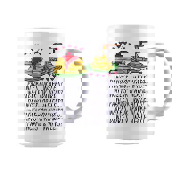 I Like Waffles I Love Waffles I Want Pancakes Lover Fan Sign Graphic Print Coffee Mug - Monsterry