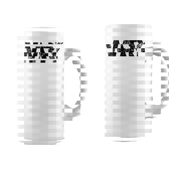 Wary Vintage Mood Emotion Text Apparel Graphic Print Coffee Mug - Monsterry