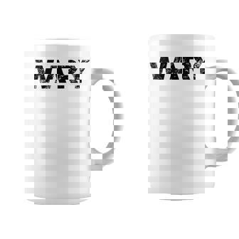 Wary Vintage Mood Emotion Text Apparel Graphic Print Coffee Mug - Monsterry