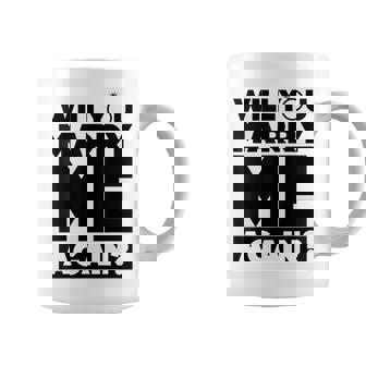 Will You Marry Me Again Graphic Print Coffee Mug - Monsterry
