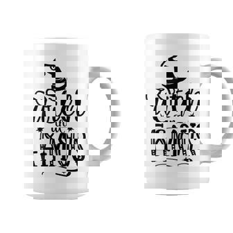 Witch And Famous Rich And Famous Pun Teacher Graphic Print Coffee Mug - Monsterry