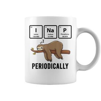 Women Kids Lazy Sloth Science I-Nap Periodically Nerdy Graphic Print Coffee Mug - Monsterry