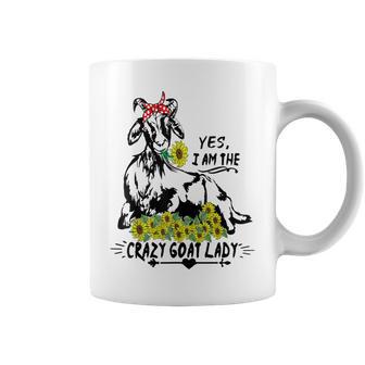 Women's Crazy Goat Lady Goats Farm Animal Graphic Print Coffee Mug - Monsterry