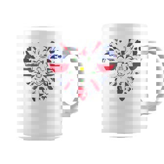 Yorkshire Rose Flag Idea For Women & Union Jack Heart Graphic Print Coffee Mug - Monsterry