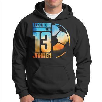 13Th Birthday Decoration Football Player 13 Years Boy Nager Kapuzenpullover - Geschenkecke