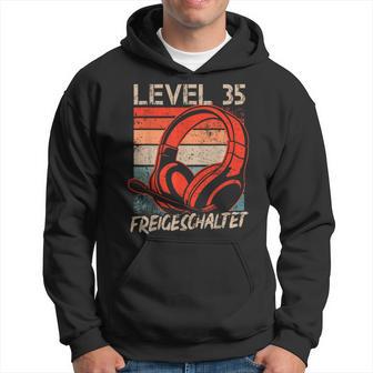 35Th Birthday Boysideo Gamer Level 35 Unlocked Kapuzenpullover - Geschenkecke