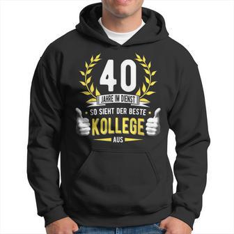 40 Jahre Dienst College Service Anniversary Company Anniversary Decorative Kapuzenpullover - Geschenkecke