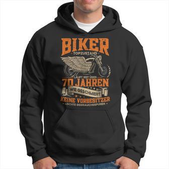 70Th Birthday Man Motorcycle Biker 70 Years Biker Kapuzenpullover - Geschenkecke