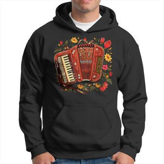 Accordéon Amusant Avec Fleurs Pour Accordéonistes Sweat à capuche - Cadeauxyz