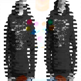 Astronauta Globos Planetasentilador Sistema Solar Sudadera - Regaloses