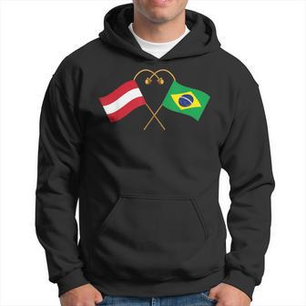 Austria Flag Brazilian Flag Austria Brazil Kapuzenpullover - Geschenkecke