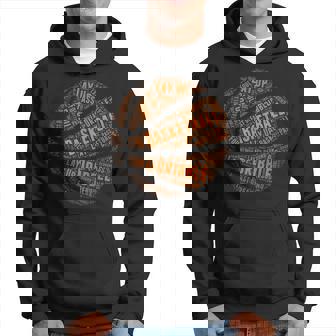 Baloncesto Jugador Motivación Términos I Word Cloud Ball Sudadera - Regaloses