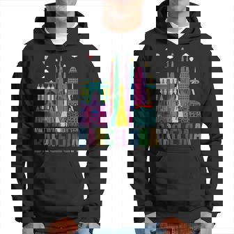 Barcelona Ciudad Paisaje Atracciones Arquitectura España Sudadera - Regaloses
