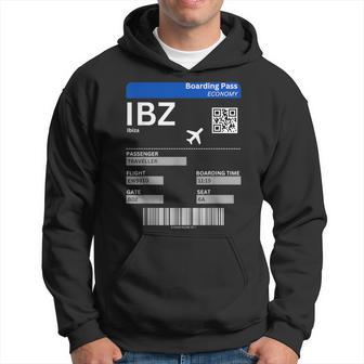 Boarding Pass Ibiza Ibz Flight Ticket Ibiza Kapuzenpullover - Geschenkecke