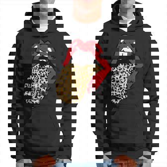 Boca Dientes Labios Con Lengua Leopardo Sudadera - Regaloses