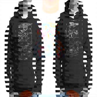 Búho Geométrico Amante De Los Animales Colorido Pájaro Arte Animal Búho Sudadera - Regaloses