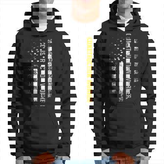 Cadeau De Travail Du Bâtimentintage Avec Drapeau Américain Sweat à capuche - Cadeauxyz