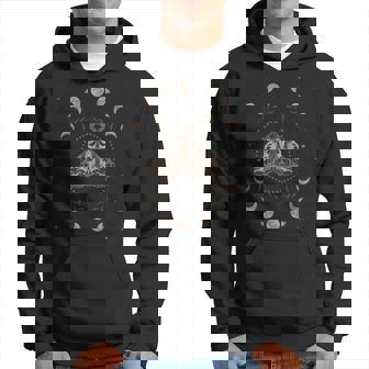 Cadeaux D'astrologie Pour Les Fans Gothiques Phases De La Lune Occulte Mystique Lune Goth Motte Noir Uni Classic Short Sleeves -Adultes S Sweat à capuche - Cadeauxyz