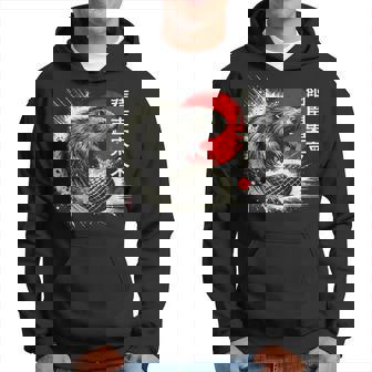 Castor Cool Sumi-E Animal Sunset Sweat à capuche - Cadeauxyz