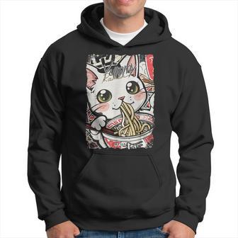 Cat Ramen Noodle Japanese Anime Manga Ramen Kawaii Cat Kapuzenpullover - Geschenkecke