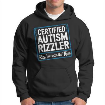 Certified Autism Rizzler Rizz Em With The Tism Autistic Men Sweat à capuche - Cadeauxyz