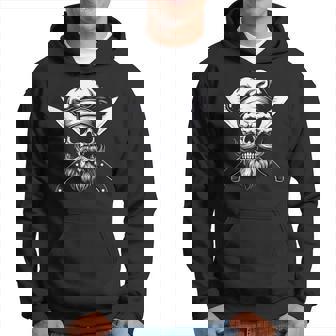 Chef Calavera Con Barba Cráneo De Cocinero Cráneo De Chef Sudadera - Regaloses
