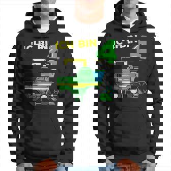 Children's Birthday Ich Bin 4 Jahre Landwirt Combine Harvester Kapuzenpullover - Seseable