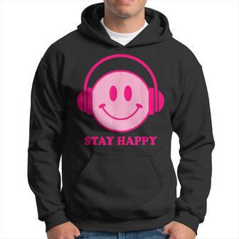 Chillibes 70S Pink Smile Face Music Headphones Happy Face Kapuzenpullover - Geschenkecke