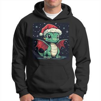 Christmas Mood With A Cosy Dragon For Festive Days Kapuzenpullover - Geschenkecke