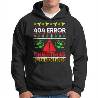 Christmas Slogan 404 Error Sweater Not Found Ugly Christmas Kapuzenpullover - Geschenkecke